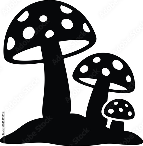 mushrooms on a white background