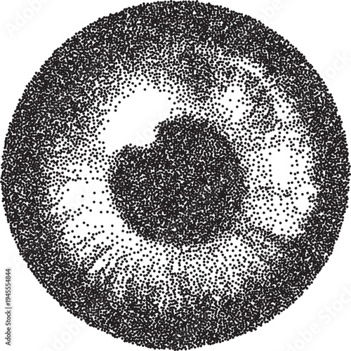 Obraz na płótnie Eye vintage y2k stipple art, vision halftone stipple brutalist retro vector png
