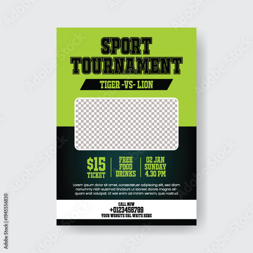 Gym Fitness Workout Promotion Sports Event Flyer Football Tournament Soccer Championship Poster Athletic Competition Sports Event Invitation Flyer Leaflet Brochure Cover Design a4 Flyer Poster design
