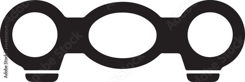 Double side loop pot handle in silhouette.