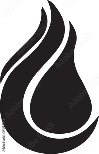 Gas icon in silhouette.