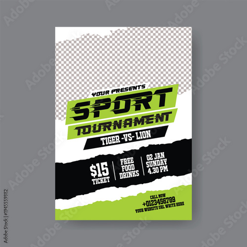 Gym fitness poster sports event flyer A4 print ready flyer poster template design for football tournament soccer championship poster athletic competition leaflet brochure cover design