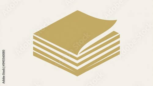 Wallpaper Mural Stack of sheets with curved top edge Torontodigital.ca