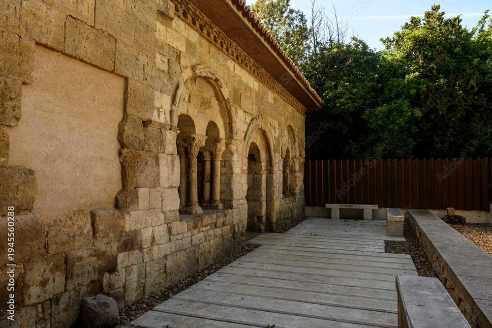 Fototapeta premium Romanesque monastery of Santa Cruz de la Zarza, located in Rivas de Campo