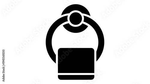 Wall mounted towel ring with holder on white background for bathroom