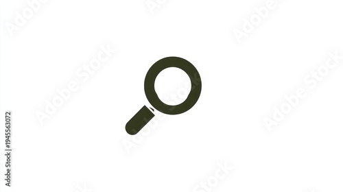 Wallpaper Mural Simple graphic of a magnifying glass with a dark green outline against a white background Torontodigital.ca