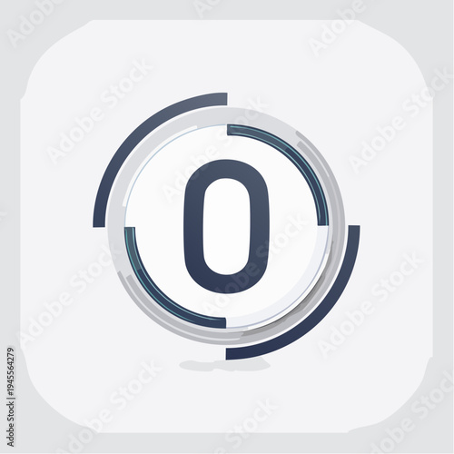 Abstract design of curved shapes, arches, and a rounded corner