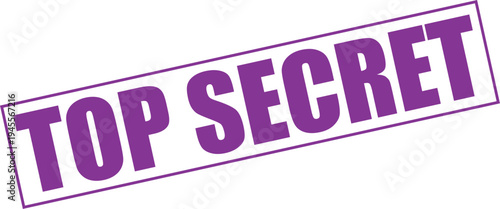Top Secret Purple Stamp Graphic Vector Illustration