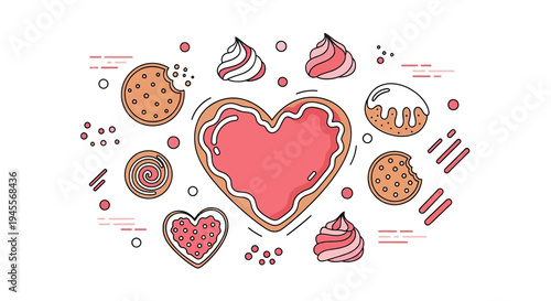 Sweet Heart Shapes: Cookies, Meringues, and Decorations