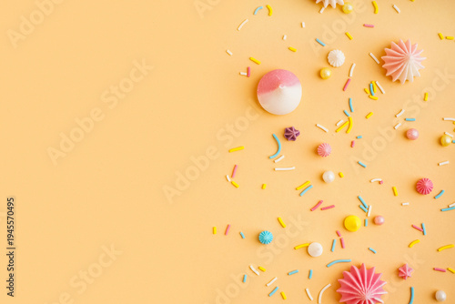 Sweet colorful sprinkles wi...
