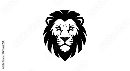 Lion head silhouette illustration