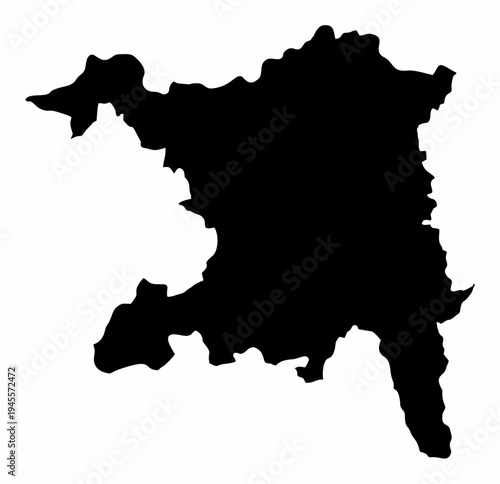 Aargau Canton map silhouette