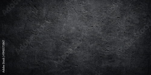 Textured Black Concrete Wall Background, showcasing a detailed and imposing surface, perfect for various design uses, evoking a sense of strength.