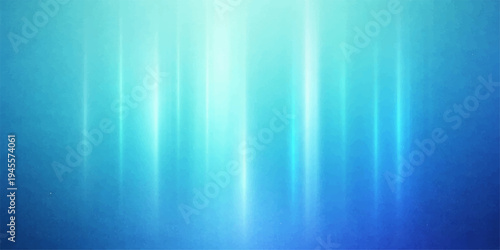 A luminous gradient of blue and turquoise hues, with vertical streaks of light, evokes a sense of depth and tranquility.