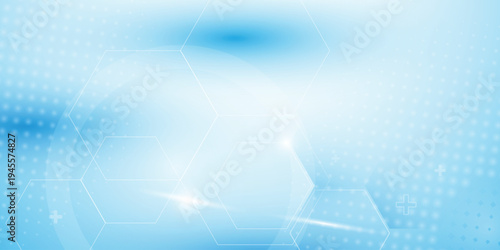 Abstract white hexagon background. science and health care. Futuristic and technology concept background.