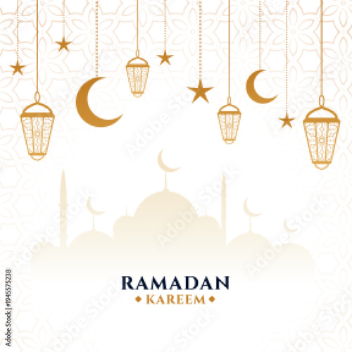 elegant ramadan kareem decorative festival card design