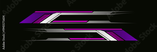 Wrap Design for Car Vector. Sport stripes, racing vehicle stickers. Racing stickers for tuning