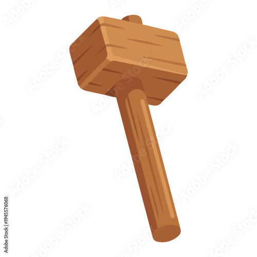 Wooden Mallet Hammer Crucifixion Vector