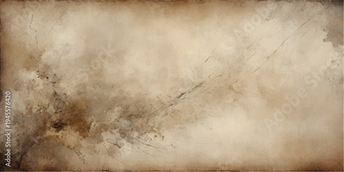 A textured vintage background of aged brown parchment featuring a grungy antique paper surface with a stained retro pattern for a blank weathered design backdrop