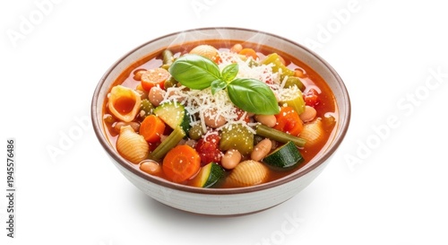 Wallpaper Mural Delicious homemade minestrone soup with fresh vegetables and parmesan cheese Torontodigital.ca