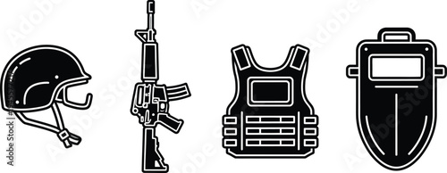 Tactical gear and protective equipment for military and law enforcement operations