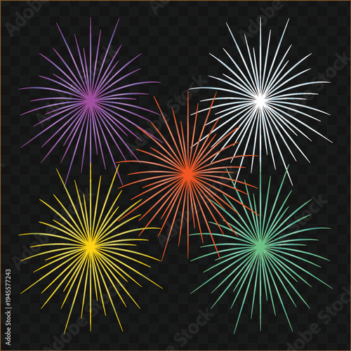 A colorful fireworks display in the night sky