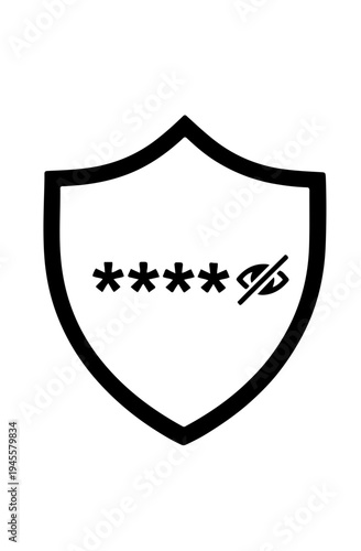 Smart Password Shield. Smart Technology in daily life. Useful smart tech.