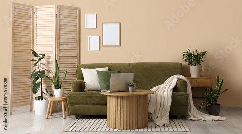 Interior of cozy living roo...