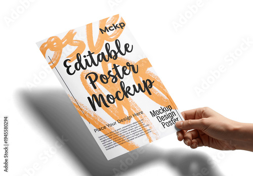 A Flyer Hand Perspective Mockup