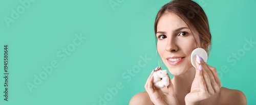 Beautiful young woman with ...