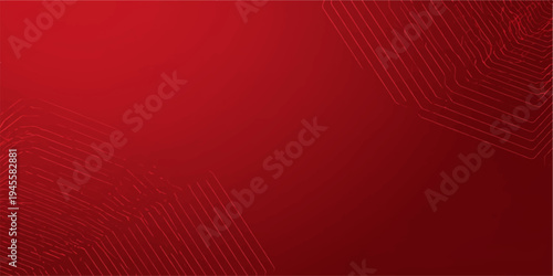 Abstract red background with flowing waves and curved lines forming a modern decorative design for wallpaper or banner