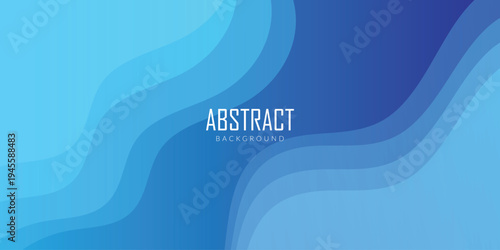 abstract blue gradient layered paper background vector illustration.