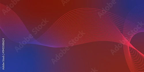 DarkRed and navy luminous wave ribbons streaming through a deep shadowy backdrop with scattered micro sparkles, futuristic tech atmosphere, vector illustration