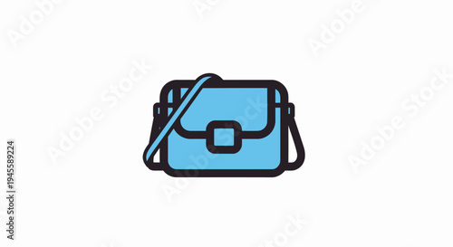 Vector blue messenger bag icon