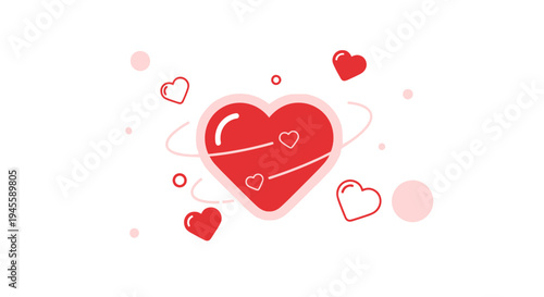 Red Hearts Collection: Love Symbols, Valentine's Day Graphics, Romantic Icons