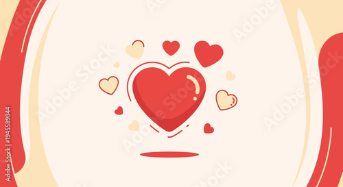 Red Hearts Collection: Love, Romance, Valentine's Day, Graphic Design Elements