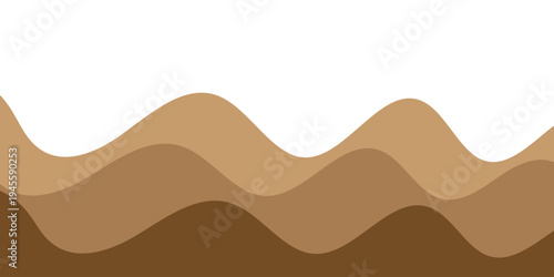 abstract creative brown sea wave layered background vector.