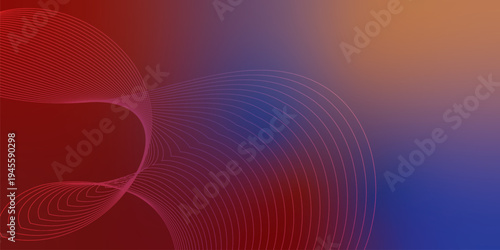 DarkRed and navy luminous wave ribbons streaming through a deep shadowy backdrop with scattered micro sparkles, futuristic tech atmosphere, vector illustration