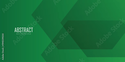 abstract creative green gradient polygon layered background.