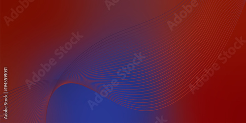 DarkRed and navy luminous wave ribbons streaming through a deep shadowy backdrop with scattered micro sparkles, futuristic tech atmosphere, vector illustration
