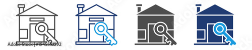 house key icon set multiple style