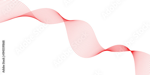 abstract creative red flowing blend wave lines background design.