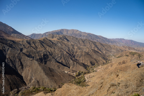 Arid canyon in the High Atlas Mountains of Morocco