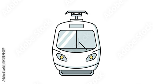 An illustration of a train's front view is shown on a white background.