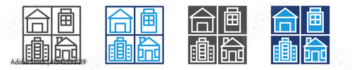 property type icon set multiple style
