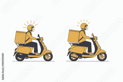  delivery-scooter-rider-yellow-black-illustration