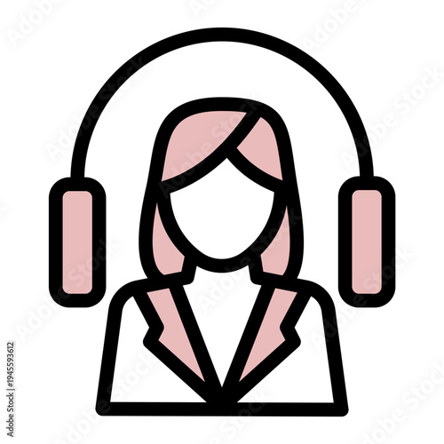 FAQ Help Contact Service icon from the Digital Business icon collection (Outline Color Lineal Style)