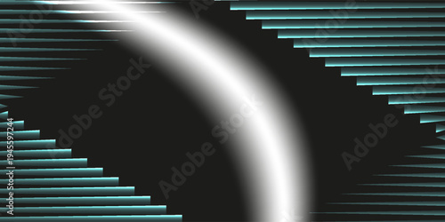 A captivating abstract background showcasing dynamic, glowing teal light  that evoke a sense of digital lines wave modern elegant gradient