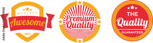 Celebrating outstanding quality and premium certifications with vibrant badges