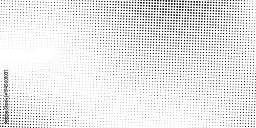 Rectangle wave halftone gradient background. Faded grit noise texture. White and black sand abstract modern